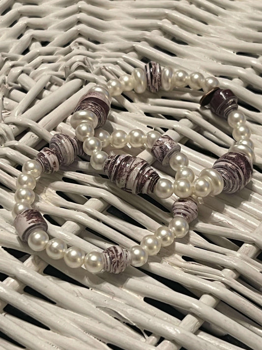 Pearly Woods Bracelet - Handmade, Stylish & Naturally Elegant - Distinct Designs