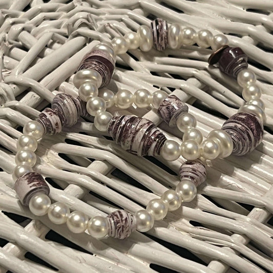 Pearly Woods Bracelet - Handmade, Stylish & Naturally Elegant - Distinct Designs