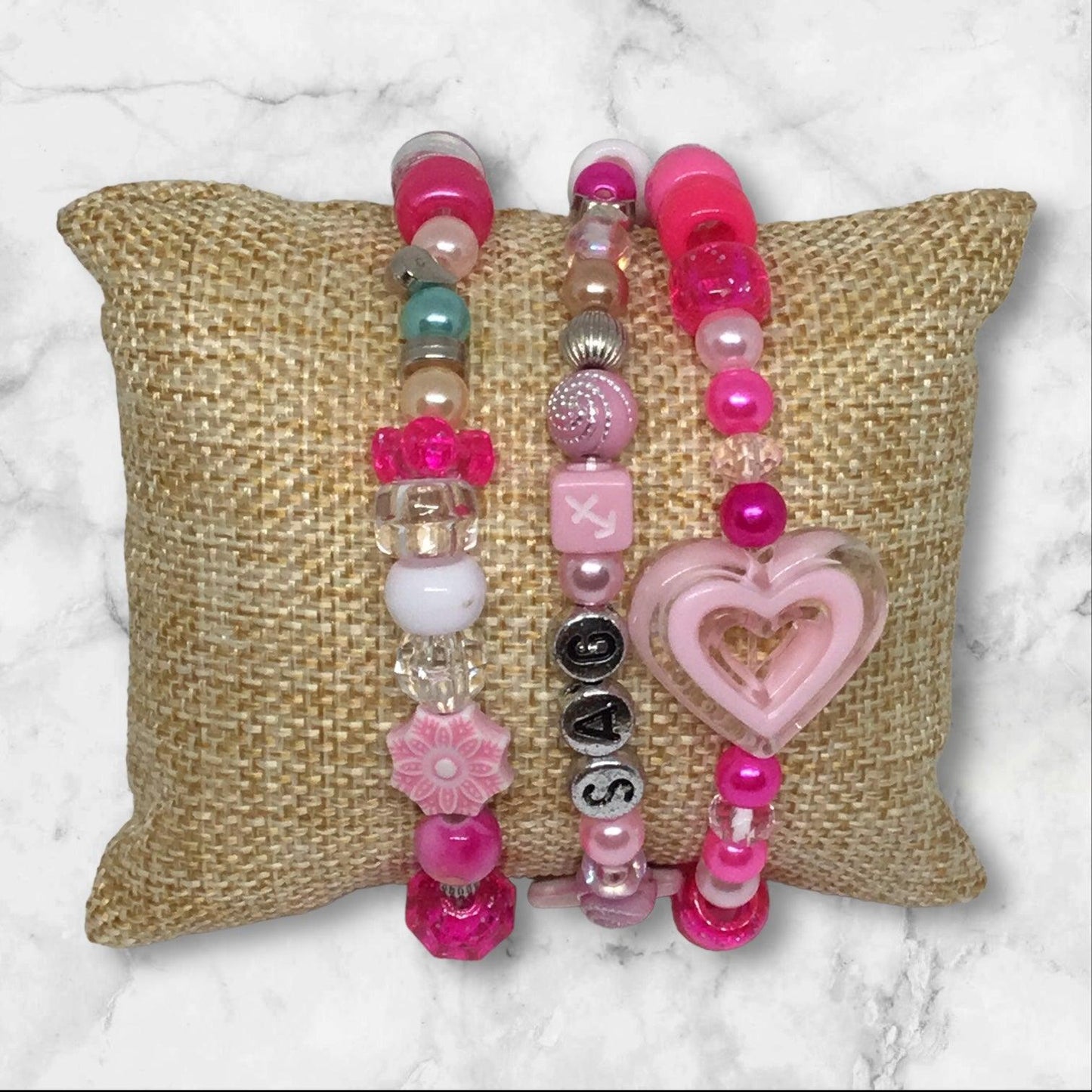 Butterfly Sag | Hot Pink Beaded Sagittarius Friendship Bracelet Set - Distinct Designs