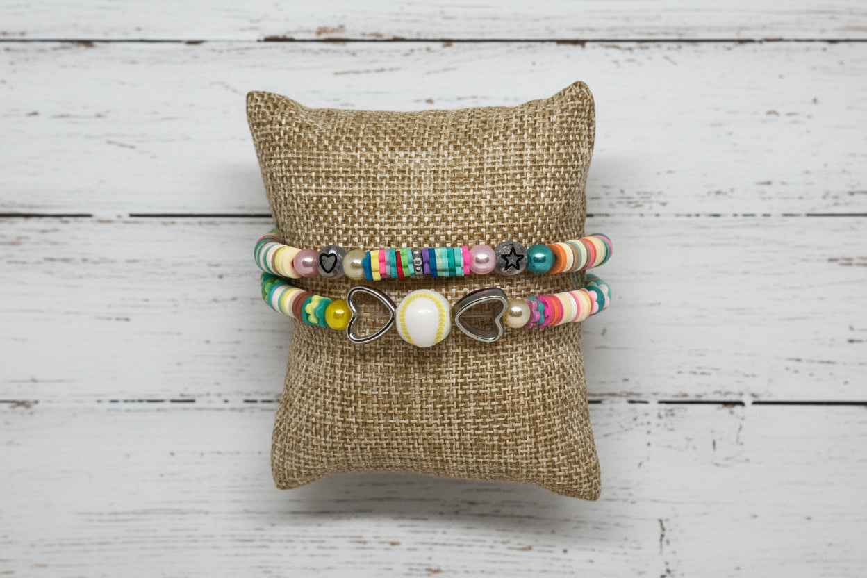 Tennis Ball Friendhip Bracelet Set | Sporty Chic Handmade Jewelry - Distinct Designs