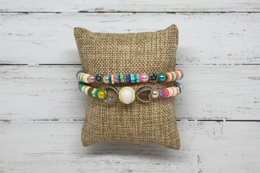 Tennis Ball Friendhip Bracelet Set | Sporty Chic Handmade Jewelry - Distinct Designs