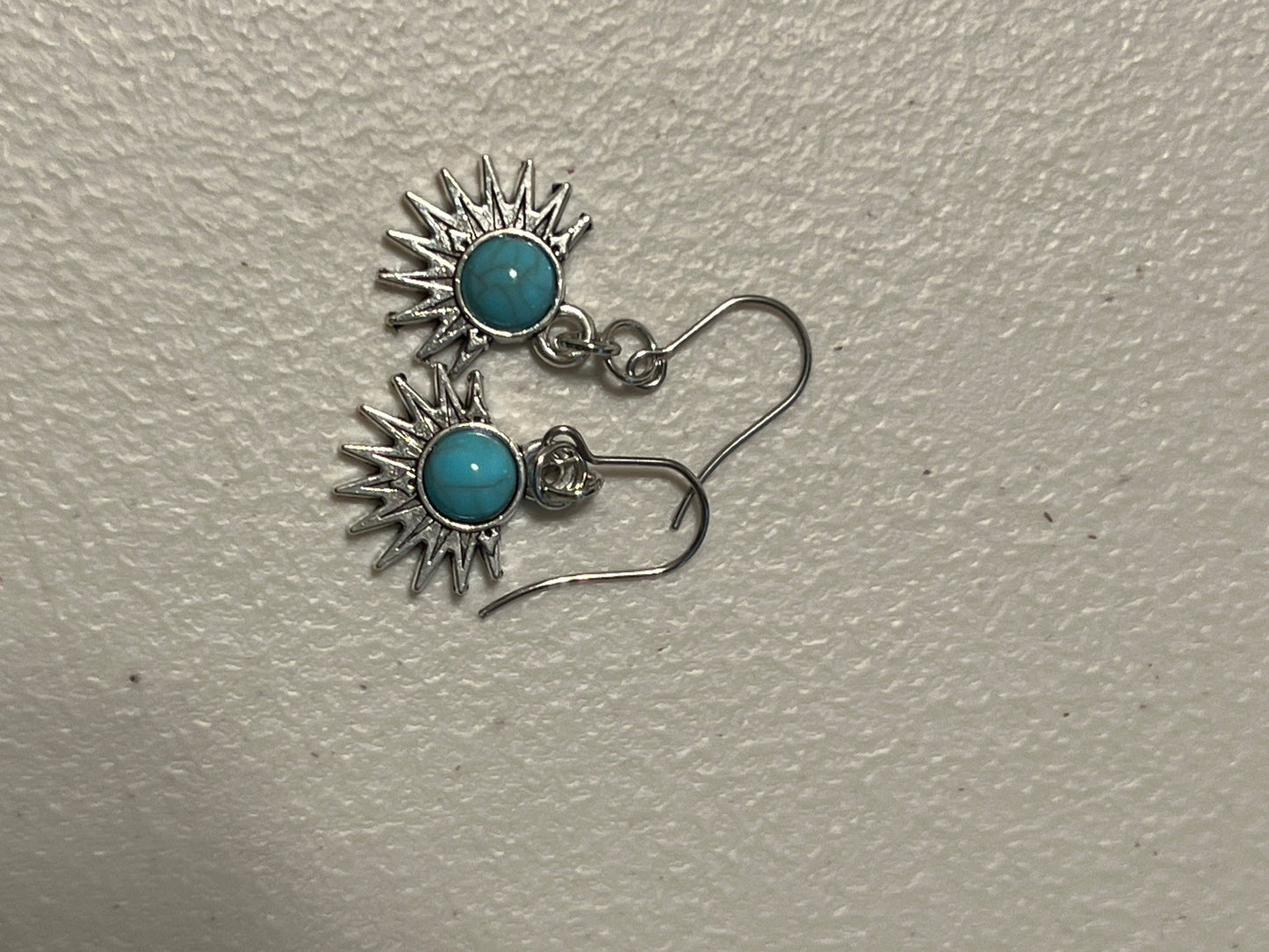 Turquoise Sunrise Earrings | Southern Faux Turquoise Dangles - Distinct Designs