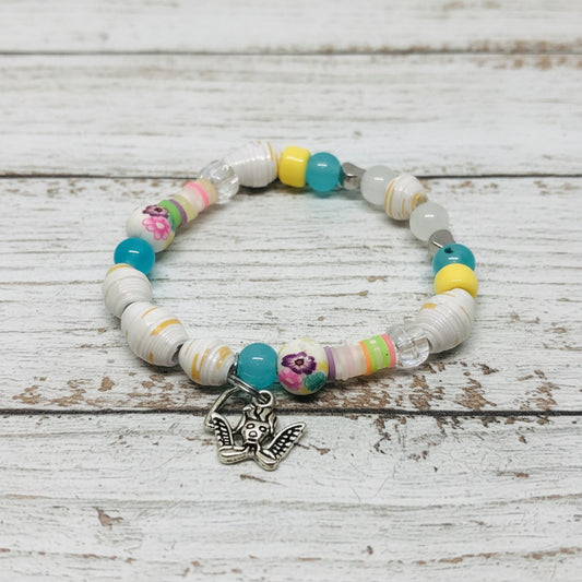 Unique Mixed Media Beaded Bracelet Set | Boho Chic Handmade Jewelry - Distinct Designs