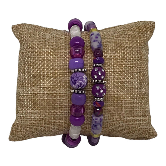 Unique MIxed Media Friendship Bracelet Set | Boho Chic Handmade Jewelry - Distinct Designs