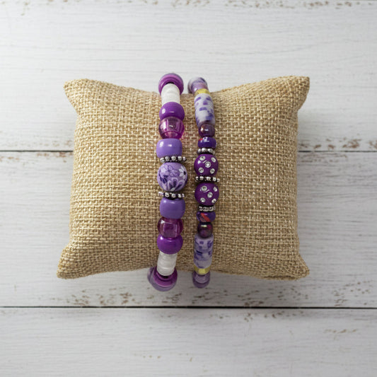 Unique MIxed Media Friendship Bracelet Set | Boho Chic Handmade Jewelry - Distinct Designs