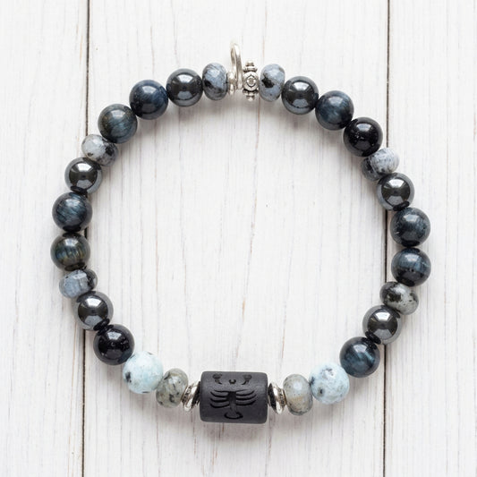 Scorpio Men's Zodiac Bracelet | Natural Gemstone Beaded Jewelry