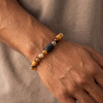 Men's Pisces Zodiac Bracelet | Handmade Natural Stone Beaded Bracelet