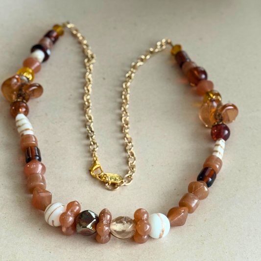 Lampwork Glass Beaded Necklace | Woodland Handmade Jewelry