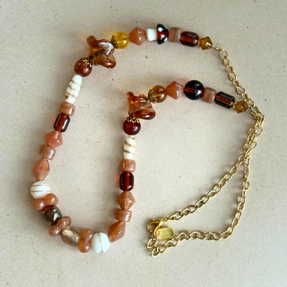 Lampwork Glass Beaded Necklace | Woodland Handmade Jewelry