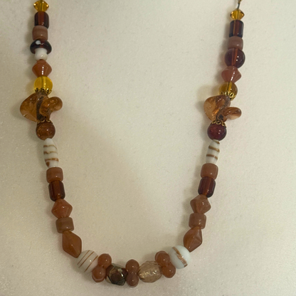 Lampwork Glass Beaded Necklace | Woodland Handmade Jewelry