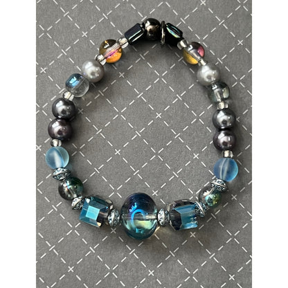 Glam Handmade Glass Pearls Bracelet Set Classy Unique Future-Core