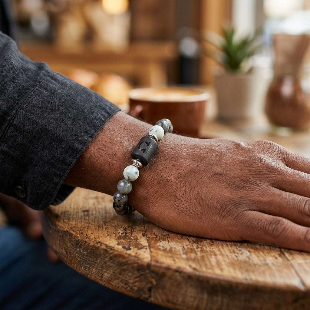 Bracelet on a man's arm 