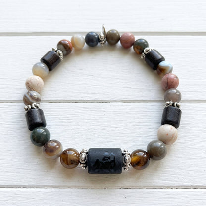 Men's Sagittarius Zodiac Natural Stone Bracelet | Handmade Jewelry