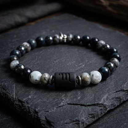 Scorpio Men's Zodiac Bracelet | Natural Gemstone Beaded Jewelry