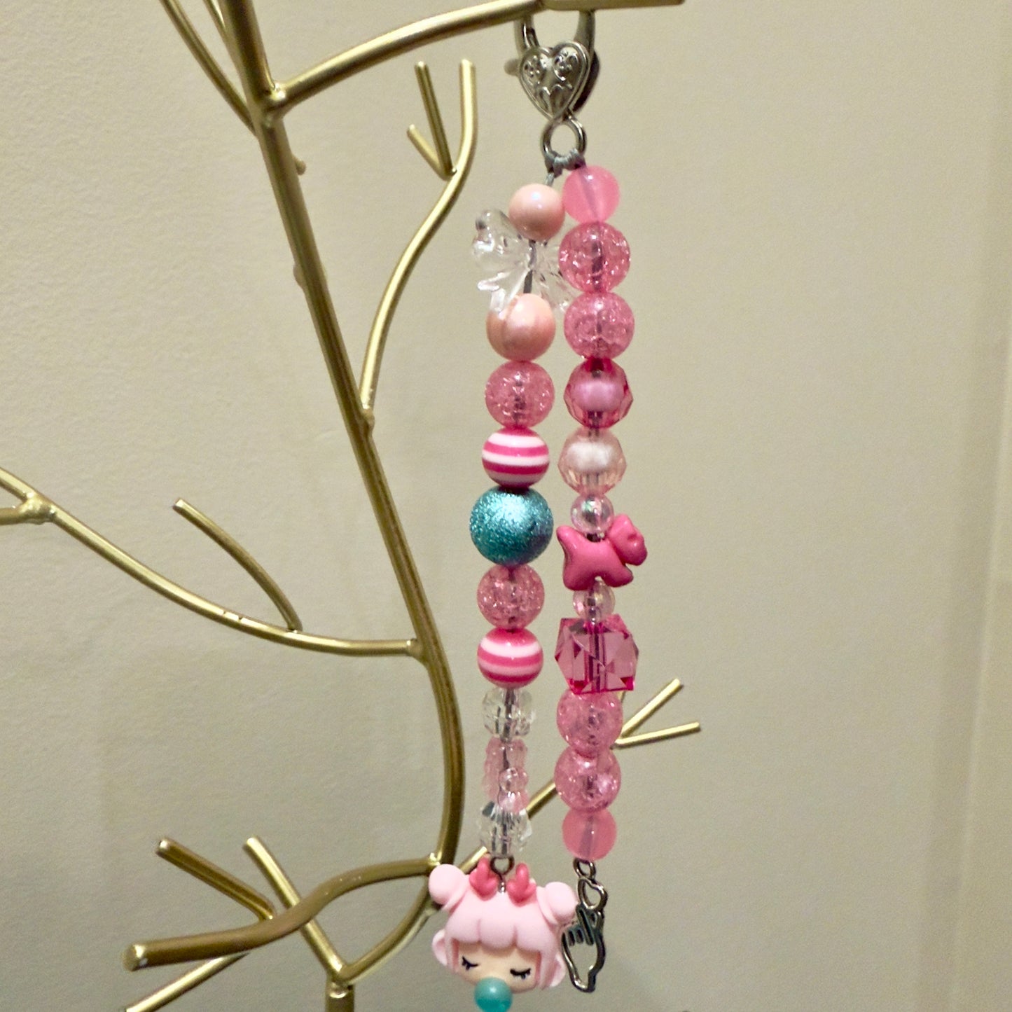 Sparkle Pink Bag Charm | Playful Shine & Kawaii-Inspired Flair