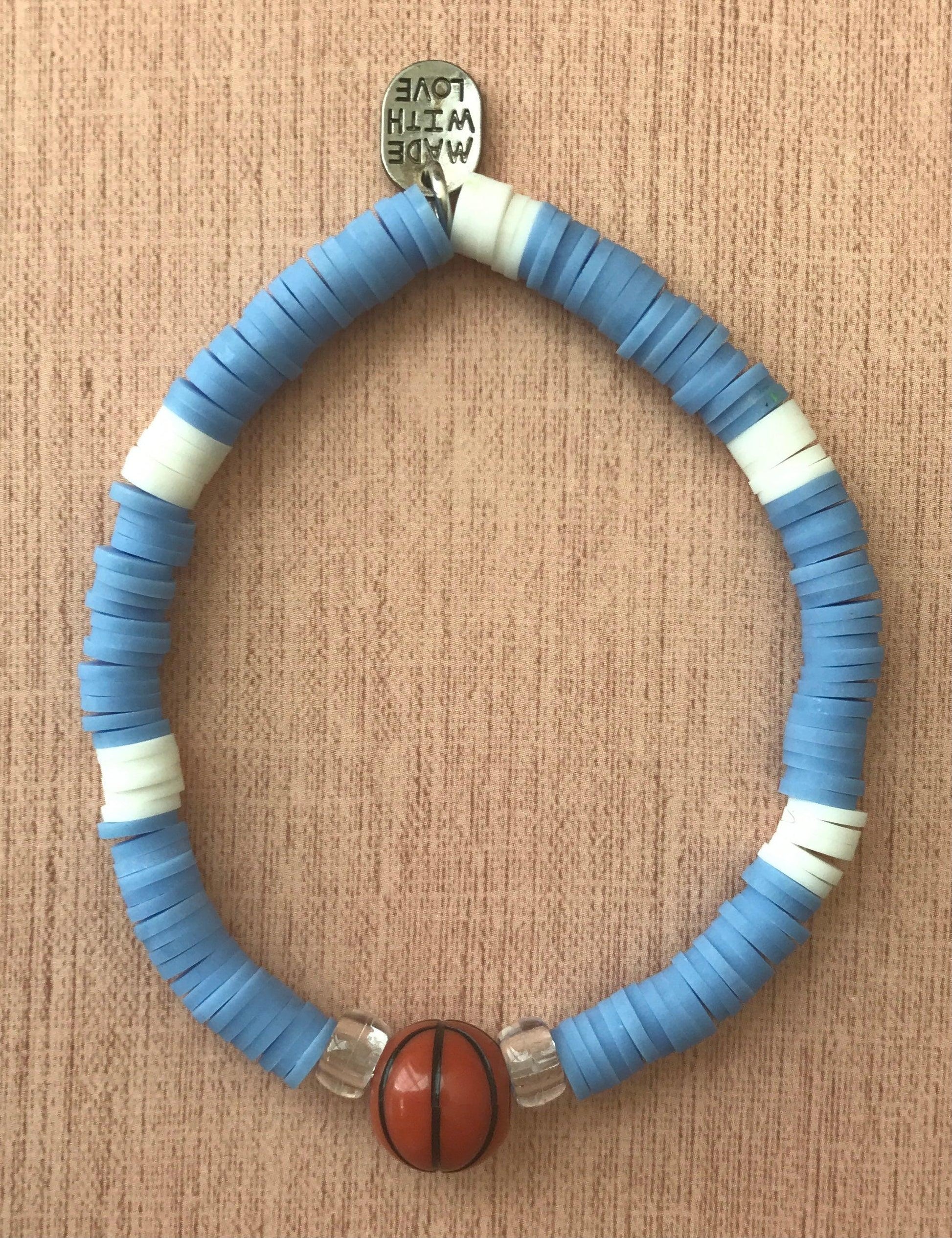 Go Blue & White | Friendship Bracelet Handmade for Basketball Fans - Distinct Designs