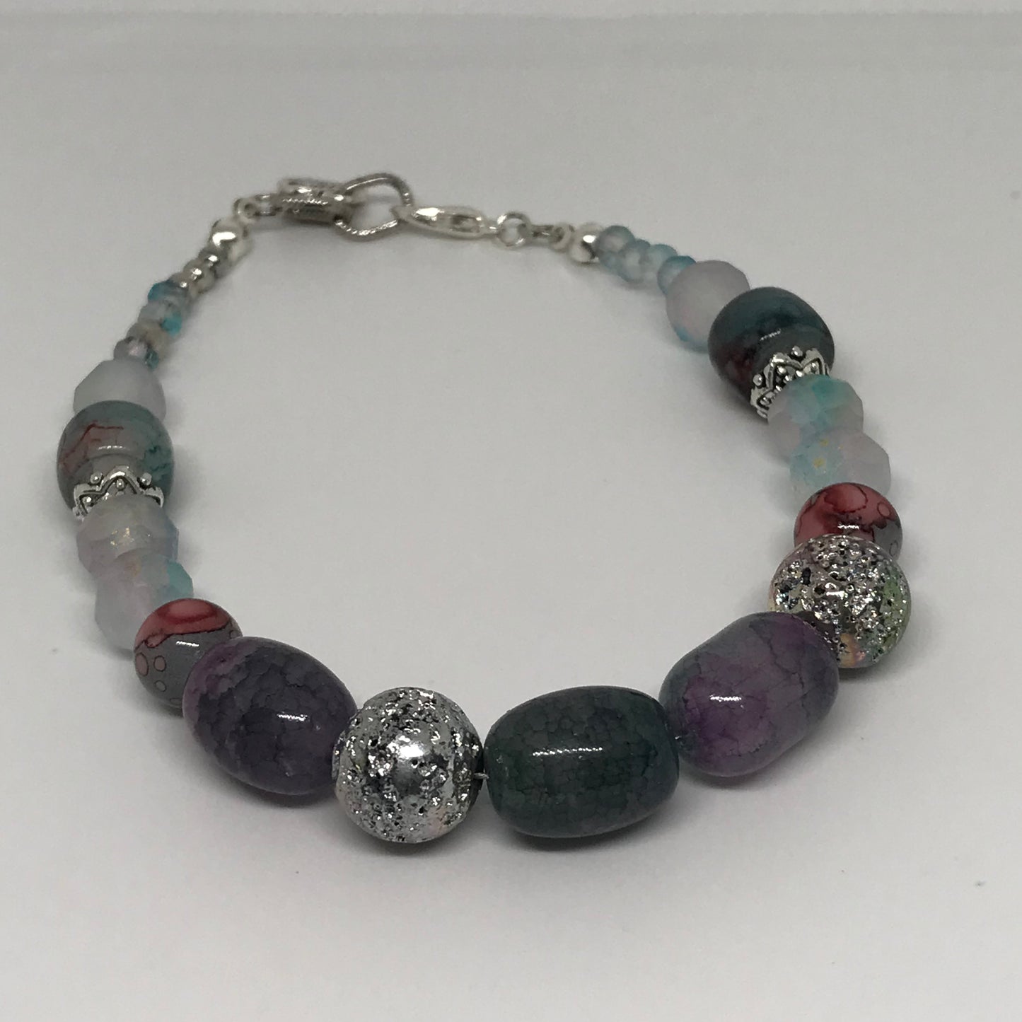 Iridescent | Handmade Nickel Free Glass Bead Bracelet - Distinct Designs