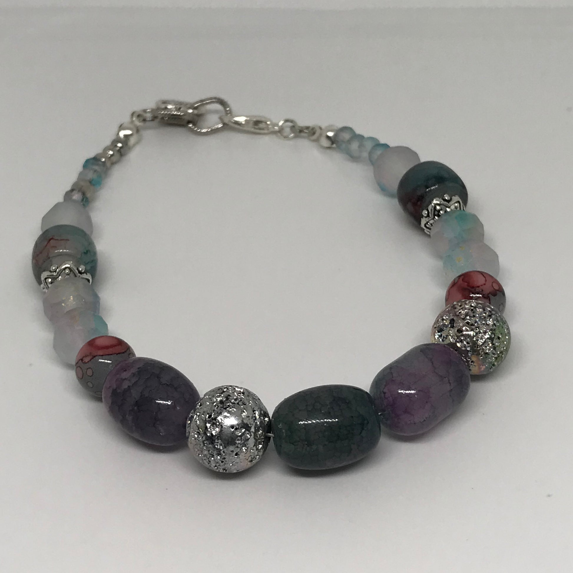 Iridescent | Handmade Nickel Free Glass Bead Bracelet - Distinct Designs