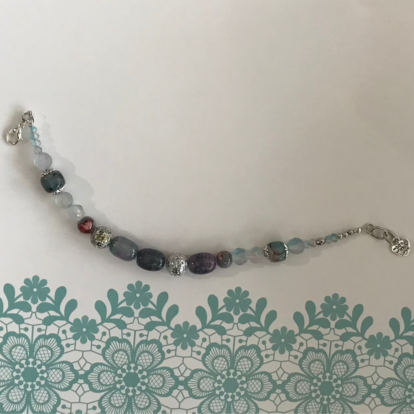 Iridescent | Handmade Nickel Free Glass Bead Bracelet - Distinct Designs