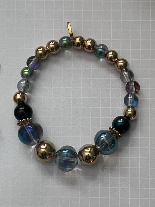 Star Gazer Bracelet | Handmade Iridescent Mixed Metals Design