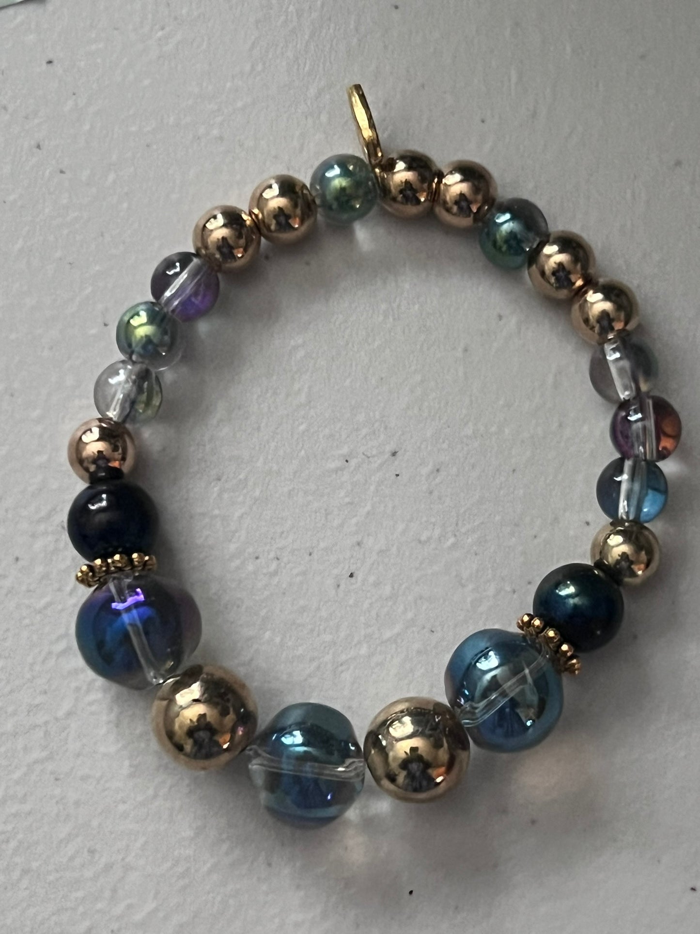 Star Gazer Bracelet | Handmade Iridescent Mixed Metals Design