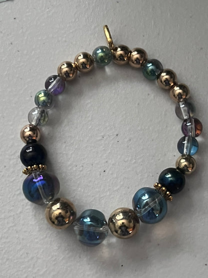 Star Gazer Bracelet | Handmade Iridescent Mixed Metals Design