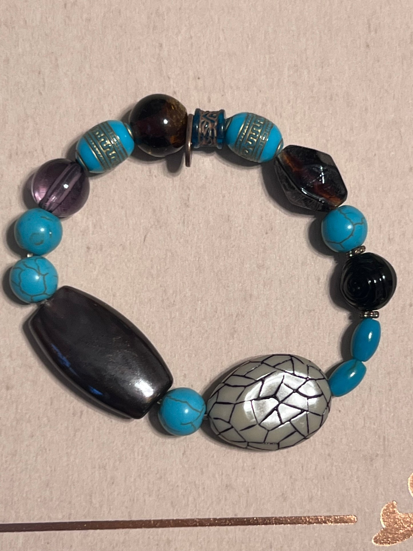 Rustic Turquoise Bracelet | Unique Design Southwestern Style