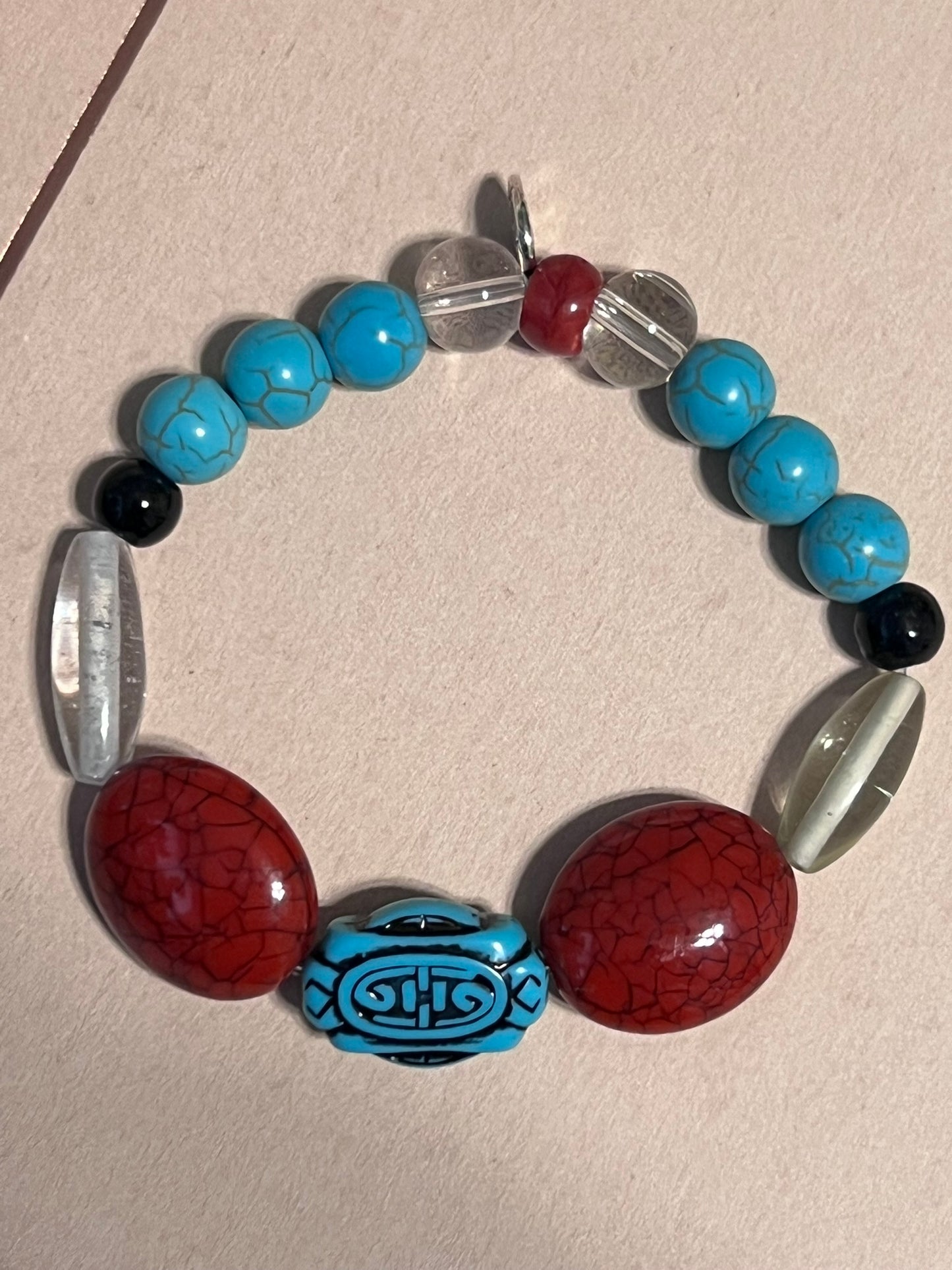 Desert Turquoise Bracelet | Eclectic Mixed Media Design