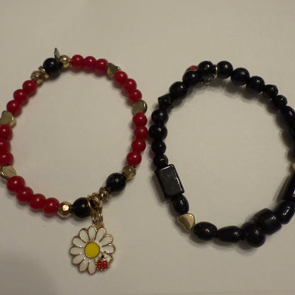 Lady Bug Luck Bracelet Set | Whimsical Touch of Nature
