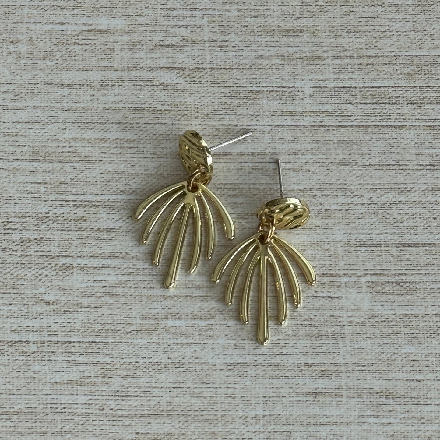 Palm Trees Gold Dangle Earrings – Island Spirit Escape Collection