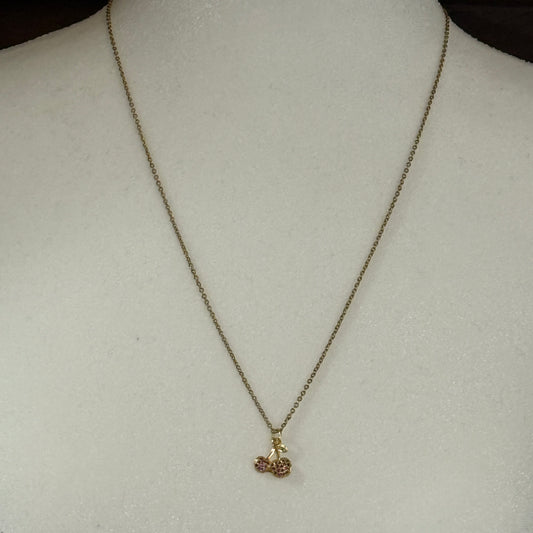 Cherry Bling Necklace | Playful Elegance & Sparkling Charm