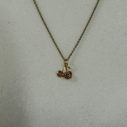 Cherry Bling Necklace | Playful Elegance & Sparkling Charm