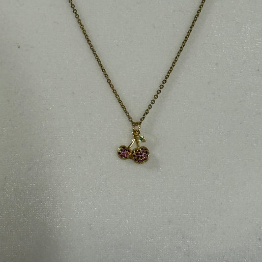 Cherry Bling Necklace | Playful Elegance & Sparkling Charm