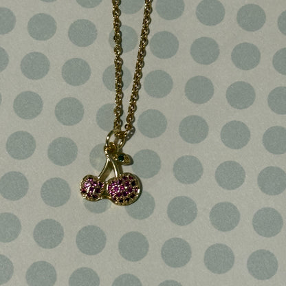 Cherry Bling Necklace | Playful Elegance & Sparkling Charm