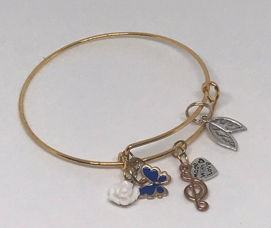 Floral Blue Bracelet Set | Bold Elegance & Confident Style