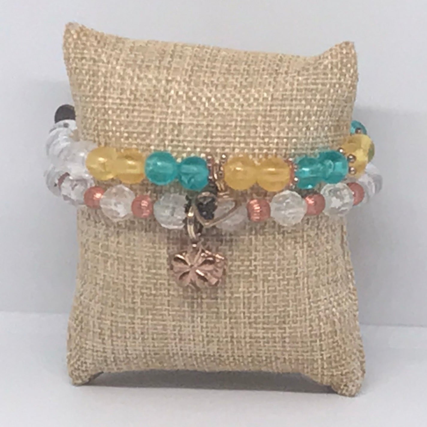 Breaker's Edge Bracelet Set | Rustic Turquoise and Metallic Hues