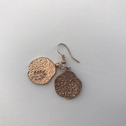 Fossil Leaf Earrings | Nature-Inspired Elegance