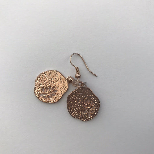 Fossil Leaf Earrings | Nature-Inspired Elegance