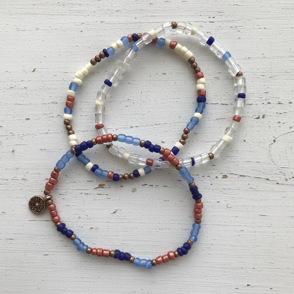 Dainty Tiny Glass Beads Bracelets Tribal Boho Handcrafted Jewelry