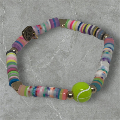 Tennis Star Friendship Bracelet | Playful Pastel Accessory for Tennis Lovers