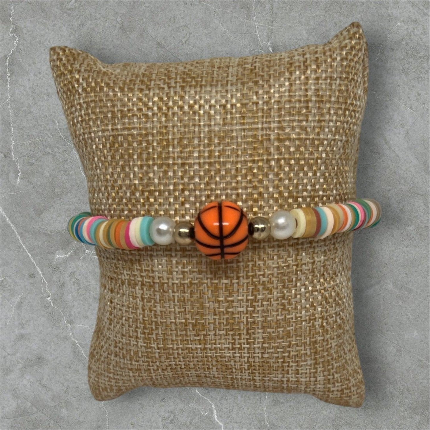 Basketball Star | Friendship Bracelet Clay Beads Sporty for Basketball Fans - Distinct Designs