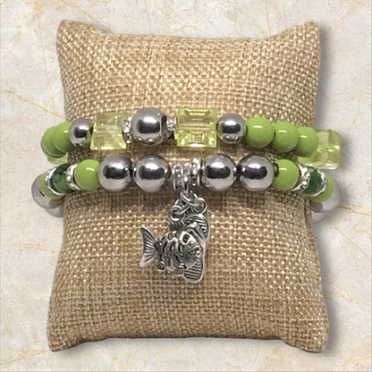 Mellow Moss | Beachy Vibes and Playful Style Bracelet Set - Distinct Designs