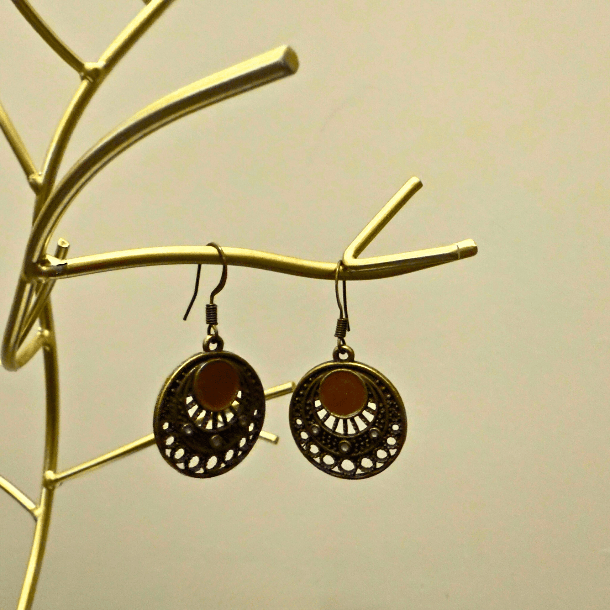 Antique Bronze Dangle Earrings | Boho Charm & Nature - Inspired Elegance - Distinct Designs