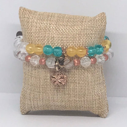 Beaded Beachy Bracelet Set | Coastal Landing Handmade Jewelry - Distinct Designs