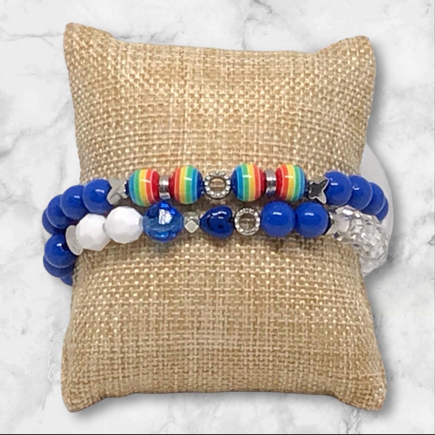 Beaded Stretch Bracelet Set | Colorful Friendship Handmade Jewelry - Distinct Designs