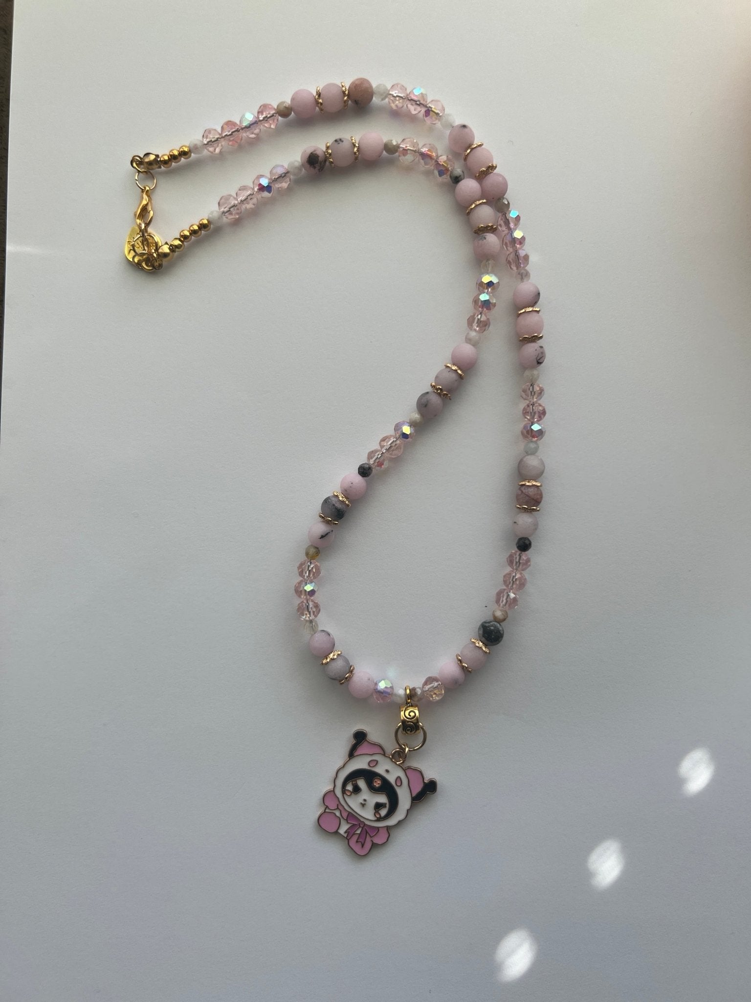 Crystal & Quartz Beaded Necklace | Handmade Kawaii Jewelry - Distinct Designs