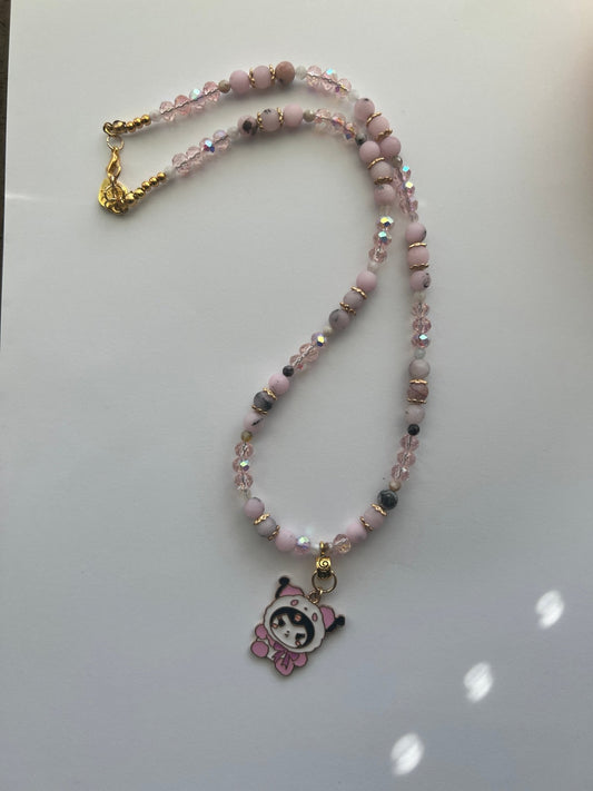 Crystal & Quartz Beaded Necklace | Handmade Kawaii Jewelry - Distinct Designs