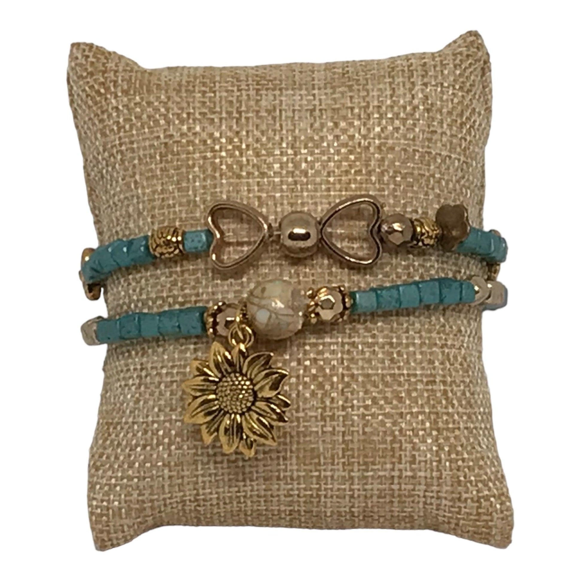 Dainty Glass Beads Bracelet Set | Boho Chic Vintage Inspired - Distinct Designs