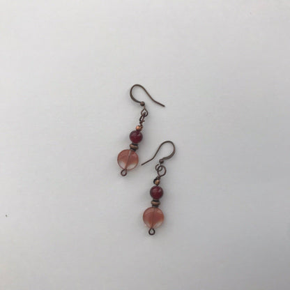 Dangle Glass Beads Earrings | Boho Chic Handmade Jewelry - Distinct Designs