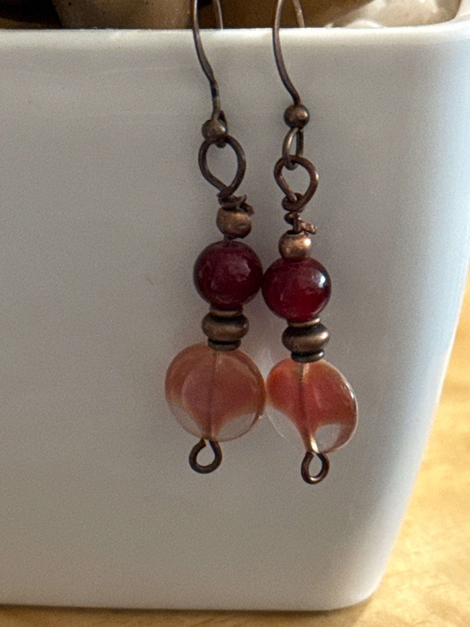 Dangle Glass Beads Earrings | Boho Chic Handmade Jewelry - Distinct Designs